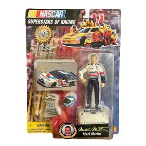 Mark Martin Superstars Of Racing Nascar Figure Set 1997 Card Figure Car Stand